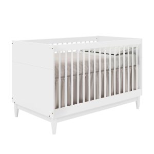 Cuna Mila - Cama de Transición Blanca (1,40 x 0,70) - INCLUYE COLCHÓN